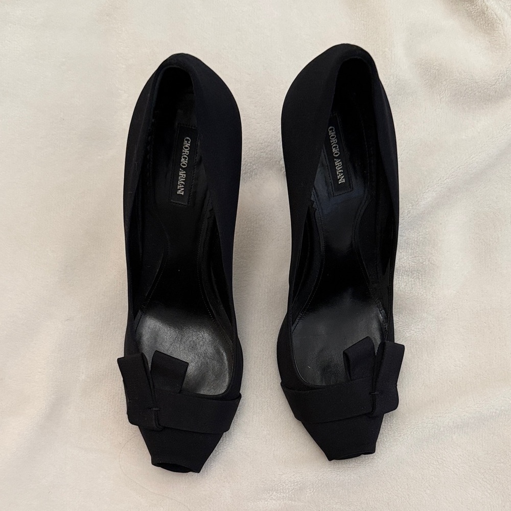 Giorgio Armani Black Heeled Shoes